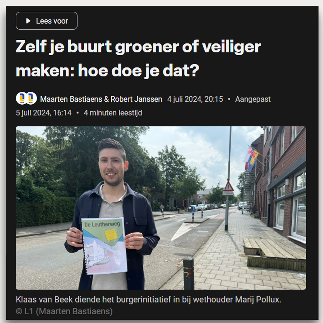Zelf je buurt groener of veiliger maken